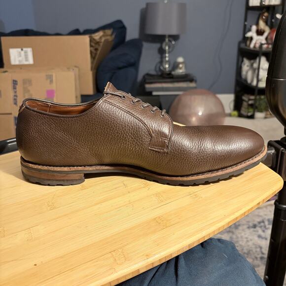 Allen Edmonds SAN MARCO Dark Brown Pebbled Leather Blucher Lugged Sole Mens 13 main image 12